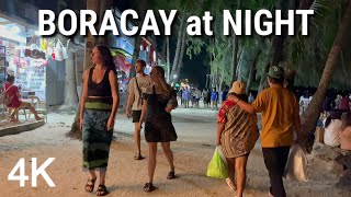 BORACAY at NIGHT 2024  🇵🇭 4K HDR  BEST Beach Nightlife in the World Philippines [upl. by Egief]