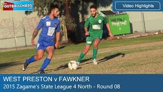 2015 FFV Rd 08  West Preston v Fawkner [upl. by Anilram]