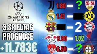 Champions League PROGNOSE amp TIPPS 3SpieltagChampions League Tipps  Sportwetten Tipps Alle Spiele [upl. by Ayaros]