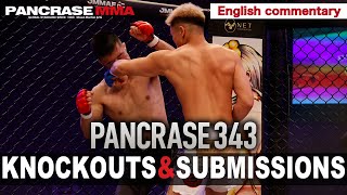 PANCRASE343 KNOCKOUTS amp SUBMISSIONS with English commentary [upl. by Adahs]