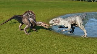 Spinosaurus VS Indominus Rex  Jurassic World Evolution [upl. by Truda]