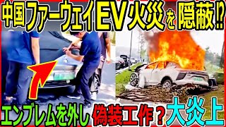 高級EVが炎上！嘘と裏切り！中国EVメーカーのロゴ剥がし事件、炎上事故が浮き彫りにした問題点 [upl. by Adnilemreh]