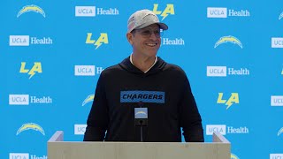 Jim Harbaugh On MNF vs Lamar Jackson amp Ravens  LA Chargers [upl. by Gayl477]