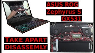 ASUS ROG Zephyrus S GX531 Take Apart Base Disassembly How to disassemble [upl. by Salvay]