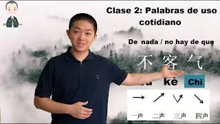 Aprender Chino gratis y fácil Estudiar chino principiantes Clase 2 Palabras de uso cotidiano [upl. by Sesom]