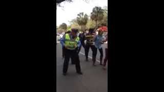 New Orleans Police officer Wobble dance Mardi Gras 2014 [upl. by Ednargel]