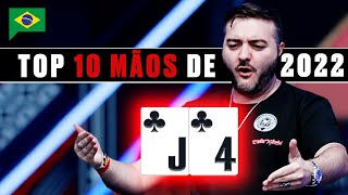 As 🔝10 MELHORES MÃOS DE POKER de 2022 ♠️ PokerStars Brasil [upl. by Aura]