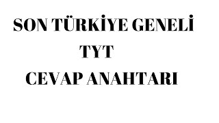 2024 YKS TÜRKİYE GENELİ TYT DENEME CEVAP ANAHTARI tyt ayt töder özdebir [upl. by Dewey]