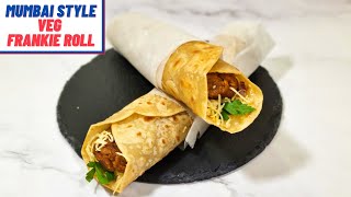 Mumbai Style Veg Frankie Roll Recipe  Vegetable Roll [upl. by Nerland]