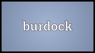 Burdock Meaning [upl. by Bernarr]