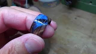 Wood TurningBonin Islands stylesecret wood ring [upl. by Oloap]