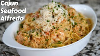 Epic Cajun Crab amp Shrimp Alfredo w SmokinandGrillinwithAB [upl. by Wilhide]