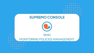 RMM  Monitoring policies Management [upl. by Loree]