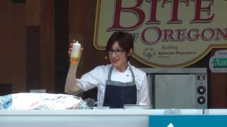 Lamb Tartar Chef Jenn Louis at the Bite of Portland [upl. by Clarissa]