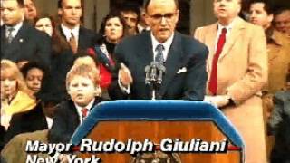 Rudy Giuliani Inauguration Upstaged by Son Andrew’s Antics 1994 [upl. by Yetnruoc]