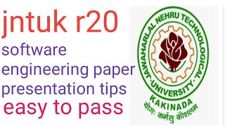 jntuk r20 software engineering paper presentation tips [upl. by Attelrak]