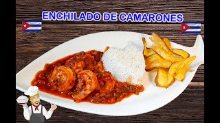 Comida Cubana Enchilado de Camarones Paso a Paso [upl. by Aynosal]