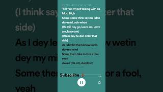 Awolowo Lyrics Fido afrobeat fido tiwasavage shortsvideo [upl. by Elda]