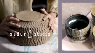 How to Make Pottery Bowl amp The Glaze Results — Peaceful Handbuilding Pottery [upl. by Euqirdor951]