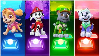 Chase 🆚 Rocky 🆚 Sweetie 🆚 Ryder  Paw Patrol Tiles Hop EDM Rush  Who Is Best [upl. by Ree647]