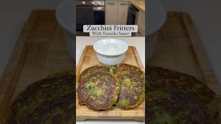 Zucchini Fritters With Tzatziki Sauce [upl. by Lexi]