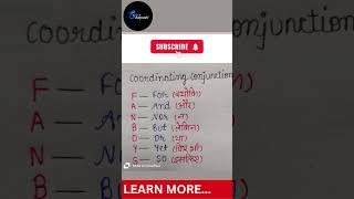 Coordinating Conjunctions FANBOYS in English Grammar English With Aayushi [upl. by Max505]