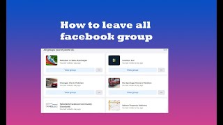 How to leave all Facebook groups  Easy Steps [upl. by Oriana341]