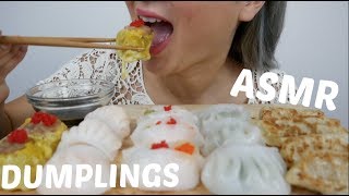 ASMR DUMPLING  Relaxing Sticky Eating Sounds  NE Lets Eat [upl. by Netfa]