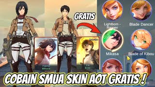 CEPAT LOGIN SKIN ATTACK ON TITAN GRATIS  GINI CARANYA TANPA BELI BISA PAKAI GRATIS [upl. by Katleen267]