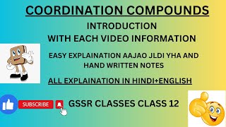 INTRODUCTION COORDINATION COMPOUNDS CLASS 12  FULL SERIES INFORMATION  CBSE NEET JEE [upl. by Redmond]