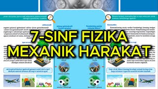 7 sinf Fizika Mexanik harakat  Sanoq jism Sanoq sistemasi Mexanik harakat sirlarini ochib beramiz [upl. by Ayeka]