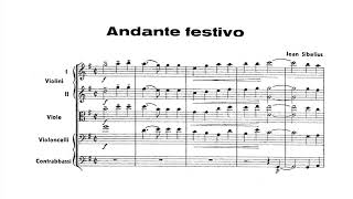 Andante Festivo Jean Sibelius SCORE [upl. by Lontson]