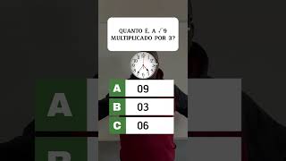 Quanto é a √9 multiplicado por 3 😁🔥 matemática raizquadrada ramatematica matematicabasica [upl. by Delahk780]