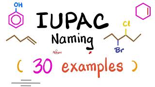 IUPAC naming for Organic Compounds 30 Examples [upl. by Gierc]