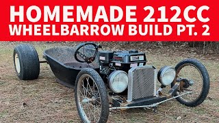 DIY wheelbarrow go kart build The Rat Bucket pt 2 [upl. by Berners793]