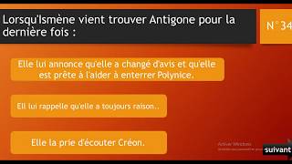 40 Questions  Réponses Antigone pour avoir 2020 Compréhension Anouilh [upl. by Nylak]