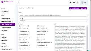How To Create Audiobook Using AI in Ebook Fusion AI [upl. by Vivica906]