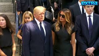 Inside Ivana Trump’s Funeral Donald Melania Ivanka and More Attend [upl. by Aldora143]