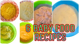 6 BABY FOOD RECIPES [upl. by Oramlub]