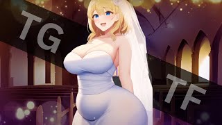 Wedding TG TF 👰🏻‍♀️ Male to Female Transformation Animation Gender Bender [upl. by Alethia]