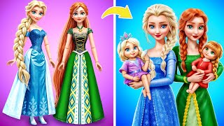 Elsa and Annas Little Ones 17 Frozen DIYs [upl. by Mavilia]