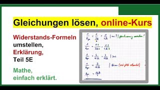 quotStürzenquot beim Formeln umstellen Elektrotechnik zB quotRquot unten UND Summen Erklärung MOOC GLL05E [upl. by Buhler860]