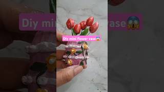 Diy mini flower vase using acrylic paint bottle shorts diy viralvideo [upl. by Akehs]