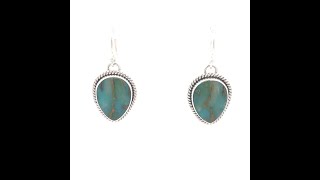 Artie Yellowhorse Jewelry Genuine Peruvian Opal set in Sterling Silver Earrings [upl. by Wu457]