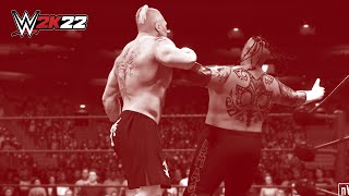 Umaga Rikish VS Brock Lesnar Paul Heyman  WWE 2K22 Universe Mode [upl. by Anihpled]