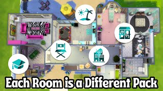 Building in The Sims 4 but Each Room is a Different Expansion Pack 🤯 [upl. by Yruy]