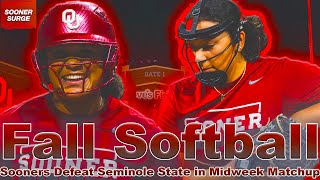 OU Softball Oklahoma Defeats Seminole State in Midweek Fall Ball Matchup [upl. by Niahs897]