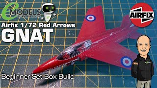 Airfix 172 Red Arrows GNAT Beginners Set  55105  Beginner Guide Box Build [upl. by Irap]