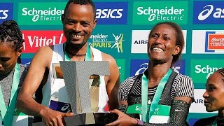 Ethiopian athletes make golden outing at 2019 Paris marathon [upl. by Hettie220]