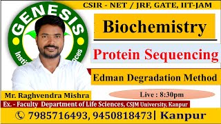 Protein Sequencing  Edman Degradation Method  Biochemistry  UnitI  CSIR NETJRF  IITJAM [upl. by Fernandina]